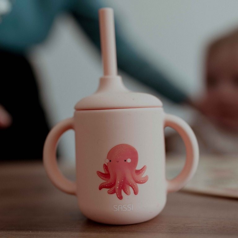 Sassi κύπελλο σιλικόνης LFGB με καλαμάκι Slurpy the Octopus