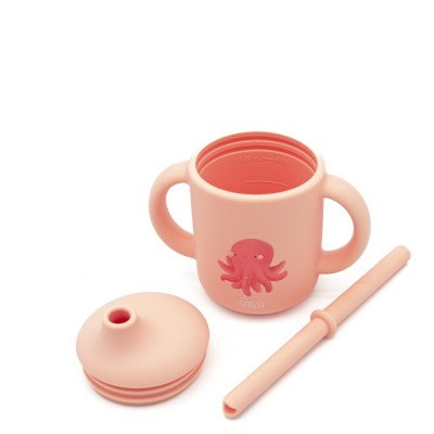 Sassi κύπελλο σιλικόνης LFGB με καλαμάκι Slurpy the Octopus