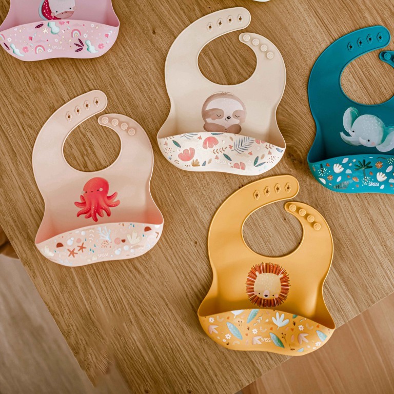 Sassi σαλιάρα σιλικόνης LFGB Chompy the lion