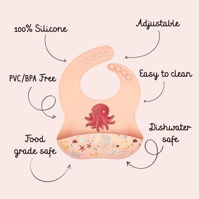 Sassi σαλιάρα σιλικόνης LFGB Slurpy the Octopus