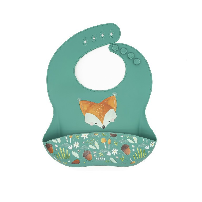 Sassi σαλιάρα σιλικόνης LFGB Vrumchy the fox