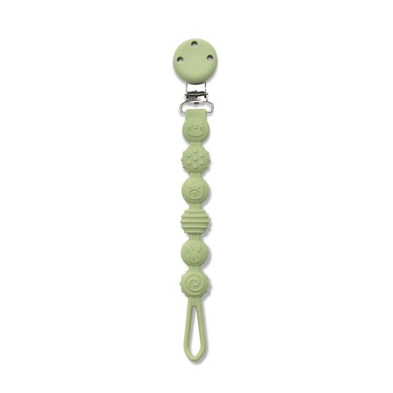 SILICONE PACIFIER HOLDER NATURAL FRESH GREEN ΚΛΙΠ ΠΙΠΙΛΑΣ
