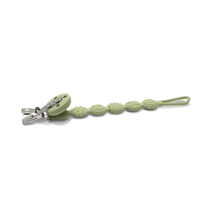 SILICONE PACIFIER HOLDER NATURAL FRESH GREEN ΚΛΙΠ ΠΙΠΙΛΑΣ