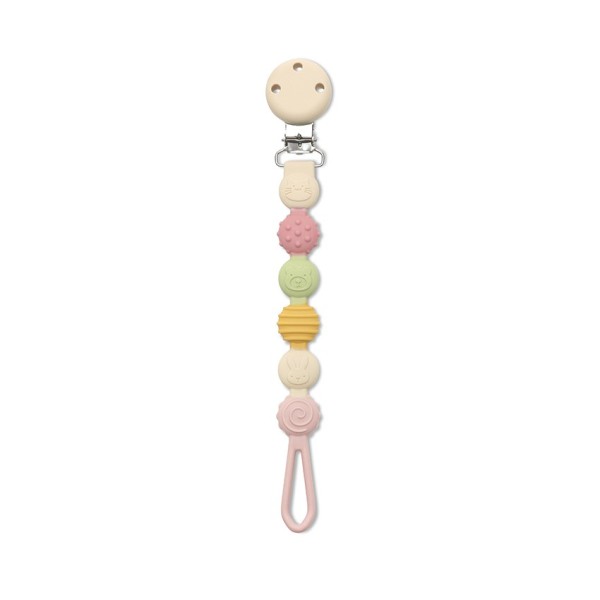 Silicone Pacifier Holder MIX pink