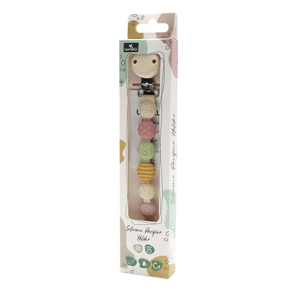 Silicone Pacifier Holder MIX pink