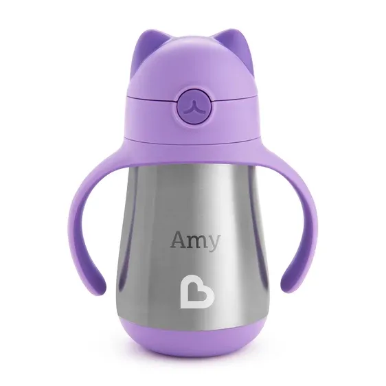 COOL CAT PURPLE ΠΑΓΟΥΡΙ/ΘΕΡΜΟΣ 237ml ΜΕ ΚΑΛΑΜΑΚΙ MUNCHKIN COOL CAT PURPLE ΠΑΓΟΥΡΙ/ΘΕΡΜΟΣ 237ml ΜΕ ΚΑΛΑΜΑΚΙ MUNCHKIN