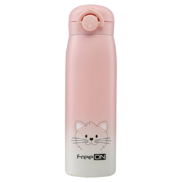 FREE ON ΘΕΡΜΟΣ ΝΕΡΟΥ 480ml KITTY PINK THERMO FLASK