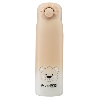FREE ON ΘΕΡΜΟΣ ΝΕΡΟΥ 480ml BEAR BEIGE THERMO FLASK