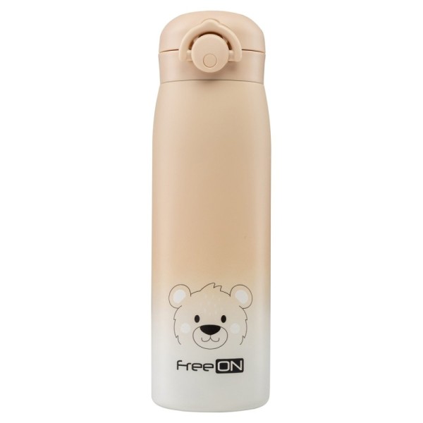 FREE ON ΘΕΡΜΟΣ ΝΕΡΟΥ 480ml BEAR BEIGE THERMO FLASK