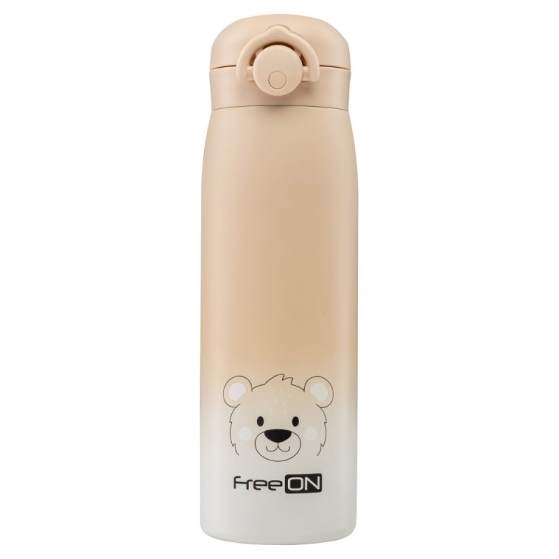 FREE ON ΘΕΡΜΟΣ ΝΕΡΟΥ 480ml BEAR BEIGE THERMO FLASK