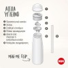 NUK MINI-ME FLIP 500ml ΑΝΟΞΕΙΔΩΤΟ ΑΤΣΑΛΙ ΠΑΓΟΥΡΑΚΙ ΡΟΖ