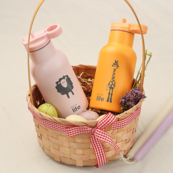 ΜΕΤΑΛΛΙΚΟ ΘΕΡΜΟΣ 350ML- SHEEP - ΡΟΖ - ECOLIFE