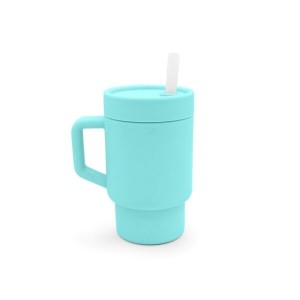 Παγούρι Σιλικόνης με Καλαμάκι Tumbler Μπλε Melii