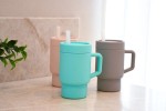 Παγούρι Σιλικόνης με Καλαμάκι Tumbler Μπλε Melii