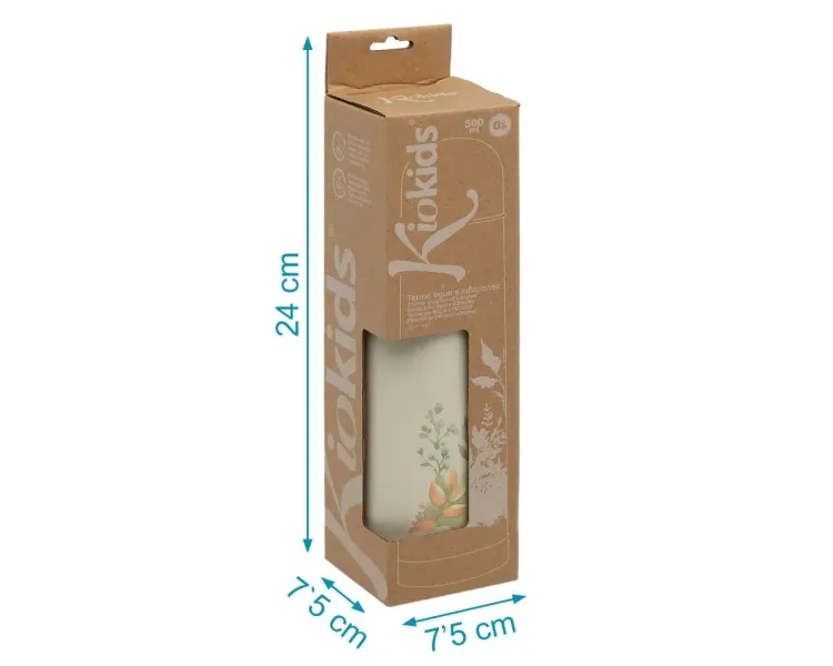 Θερμός Υγρών Beige 500ml - KIOKIDS Θερμός Υγρών Beige 500ml - KIOKIDS