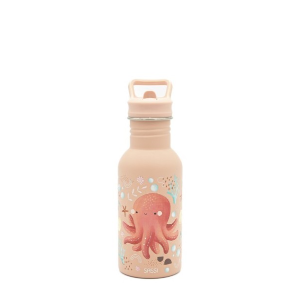 Ανοξείδωτο μπουκάλι με καλαμάκι 500ml OCTOPUS