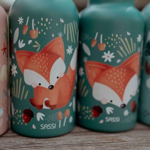 Sassi ανοξείδωτο μπουκάλι θερμός με καλαμάκι 350ml  FOX