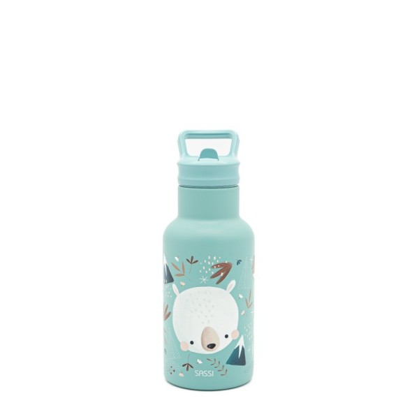 Sassi ανοξείδωτο μπουκάλι θερμός με καλαμάκι 350ml  BEAR