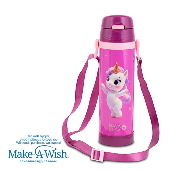 Παγούρι θερμός ανοξείδωτο "We Care", Pink Unicorn 500ml