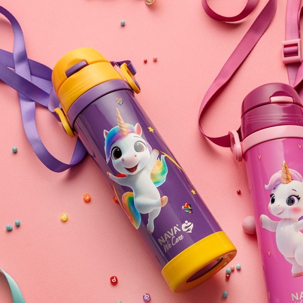 Παγούρι θερμός ανοξείδωτο "We Care", Purple Unicorn 500ml