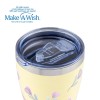 Θερμός ποτήρι με ανοξείδωτο καλαμάκι "We Care", Cream Floral 400ml