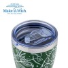 Θερμός ποτήρι με ανοξείδωτο καλαμάκι "We Care", Sketch Floral 400ml