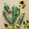 Θερμός ποτήρι με ανοξείδωτο καλαμάκι "We Care", Sketch Floral 400ml