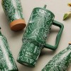 Θερμός tumbler ανοξείδωτο με πλαστικό καλαμάκι "We Care", Sketch Floral 900ml