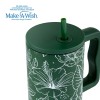 Θερμός tumbler ανοξείδωτο με πλαστικό καλαμάκι "We Care", Sketch Floral 900ml