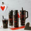 Θερμός μπουκάλι ανοξείδωτο με καλαμάκι "We Care", Love 500ml