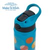 Θερμός μπουκάλι ανοξείδωτο με καλαμάκι "We Care", Color Dots 500ml
