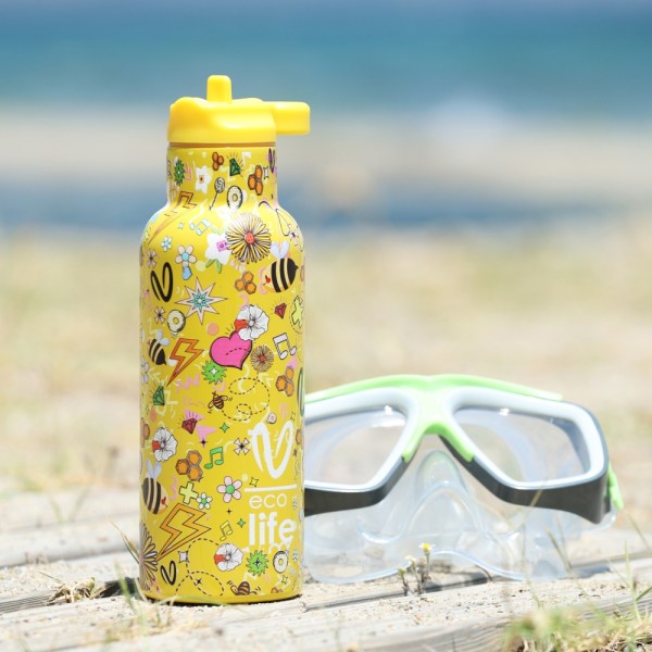 ΜΕΤΑΛΛΙΚΟ ΘΕΡΜΟΣ VASILIKI -JOY- 500ML - ECOLIFE