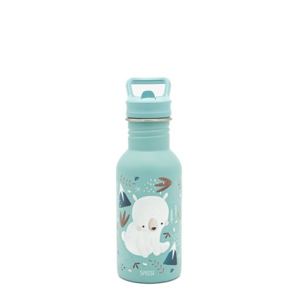 Sassi ανοξείδωτο μπουκάλι με καλαμάκι 500ml Munchy The Bear