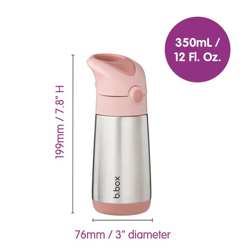 Ισοθερμικό παγούρι 350ml με καλαμάκι - blush crush