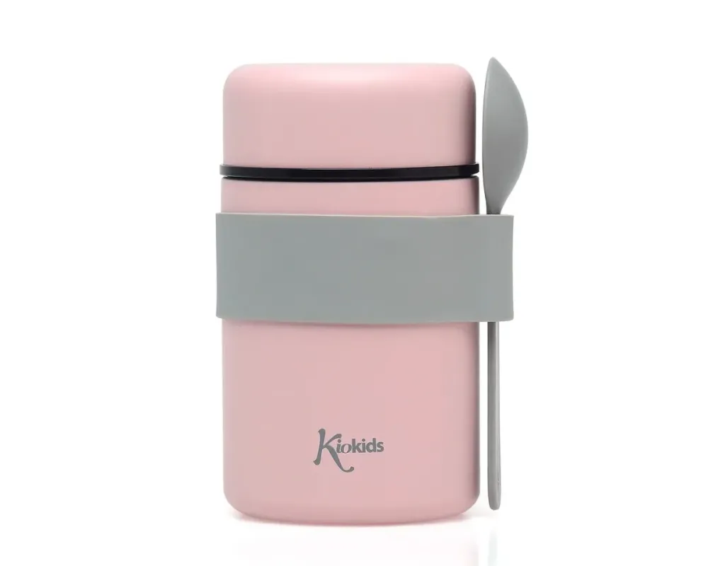 KIOKIDS ΘΕΡΜΟΔΟΧΕΙΟ ΦΑΓΗΤΟΥ 500ml ΡΟΖ ΜΕ ΚΟΥΤΑΛΑΚΙ