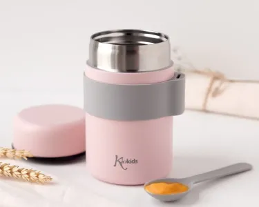 KIOKIDS ΘΕΡΜΟΔΟΧΕΙΟ ΦΑΓΗΤΟΥ 500ml ΡΟΖ ΜΕ ΚΟΥΤΑΛΑΚΙ