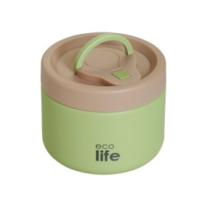 Στρογγυλό Θερμός Φαγητού 650ml | Πράσινο - Eco Life