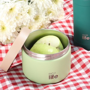 Στρογγυλό Θερμός Φαγητού 650ml | Πράσινο - Eco Life