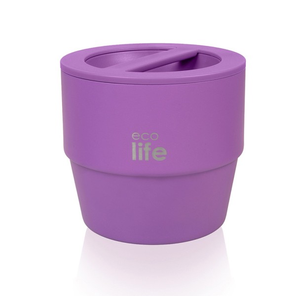 Στρογγυλό Θερμός Φαγητού 750ml μωβ - ECOLIFE
