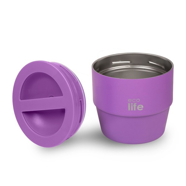 Στρογγυλό Θερμός Φαγητού 750ml μωβ - ECOLIFE