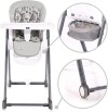 HIGH CHAIR PARTY COOL GREY LEATHER ΚΑΡΕΚΛΑ ΦΑΓΗΤΟΥ