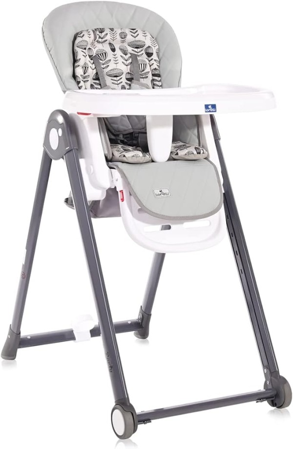 HIGH CHAIR PARTY COOL GREY LEATHER ΚΑΡΕΚΛΑ ΦΑΓΗΤΟΥ