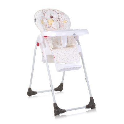 DULCE WHITE TEDDY BEAR HIGH CHAIR ΚΑΡΕΚΛΑ ΦΑΓΗΤΟΥ