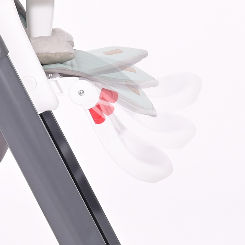 PARTY COOL GREY LEATHER HIGH CHAIR ΚΑΡΕΚΛΑ ΦΑΓΗΤΟΥ