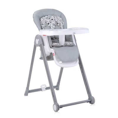 PARTY COOL GREY LEATHER HIGH CHAIR ΚΑΡΕΚΛΑ ΦΑΓΗΤΟΥ