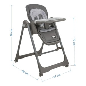 ΚΑΡΕΚΛΑΚΙ ΦΑΓΗΤΟΥ NUOVO 2IN1 GREY 186