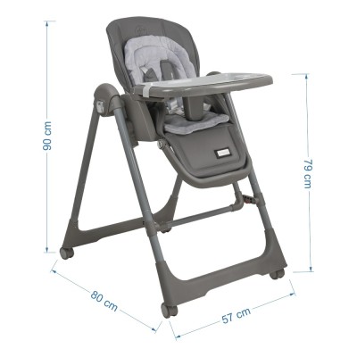 ΚΑΡΕΚΛΑΚΙ ΦΑΓΗΤΟΥ NUOVO 2IN1 GREY 186