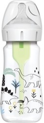 Dr Brown's Options+ Πλαστικό Μπιμπερό Με Φαρδύ Λαιμό Natural Flow 270ml Baby Dino