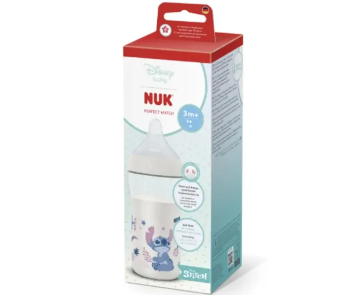 Μπιμπερό Πλαστικό 260ml 3+m Perfect Match Σιλικ. Temperature Control Stitch M