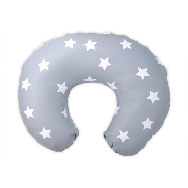 NURSING PILLOW HAPPY STARS BLUE GREY MIST ΜΑΞΙΛΑΡΙ ΘΗΛΑΣΜΟΥ